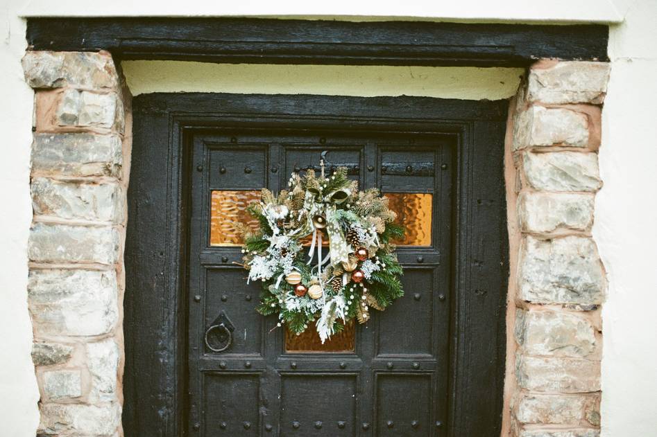 Handmade Christmas ornaments on a tree